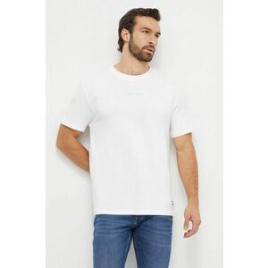 Tommy Jeans tricou din bumbac bărbați, culoarea alb, cu imprimeu DM0DM18266 imagine