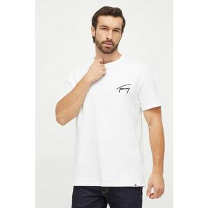 Tommy Jeans tricou din bumbac bărbați, culoarea alb, cu imprimeu DM0DM17994 imagine