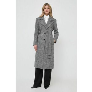 Karl Lagerfeld palton de lana culoarea negru, de tranzitie imagine