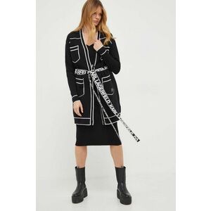 Karl Lagerfeld cardigan din amestec de lana culoarea negru, light imagine