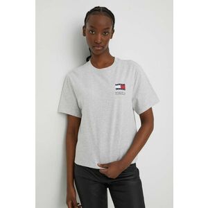 Tommy Jeans tricou din bumbac femei, culoarea gri DW0DW17365 imagine