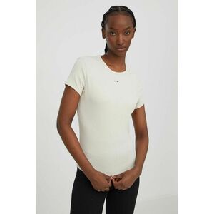 Tommy Jeans tricou femei, culoarea bej DW0DW17383 imagine