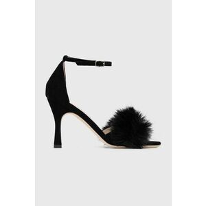 Custommade sandale din piele intoarsa Ashley Suede Plush culoarea negru, 000102046 imagine