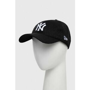 New Era șapcă din amestec de lână culoarea negru, cu imprimeu, NEW YORK YANKEES imagine