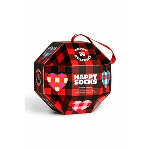 Happy Socks sosete Bauble Sock Gift Box culoarea rosu imagine