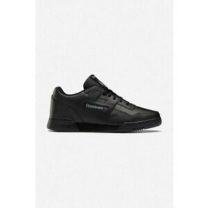 Reebok Classic sneakers din piele Workout Plus culoarea negru HP5910-black imagine