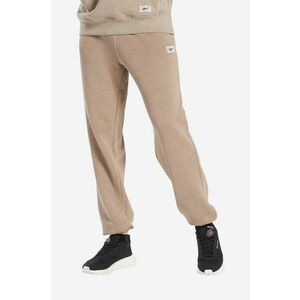 Reebok Classic pantaloni de trening din bumbac Natural Dye FT culoarea bej, uni HT8197-beige imagine