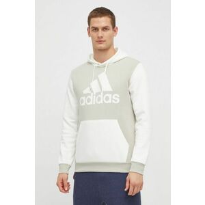 adidas bluză bărbați, culoarea bej, cu glugă, cu model IR9986 imagine