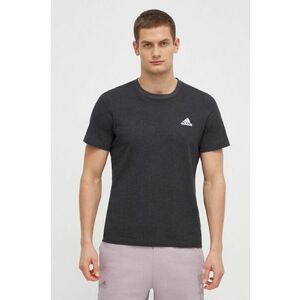 adidas tricou din bumbac bărbați, culoarea gri, cu imprimeu IN7123 imagine