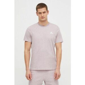 adidas tricou din bumbac bărbați, culoarea violet, melanj IR5319 imagine