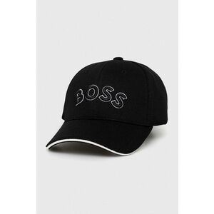 BOSS Green șapcă culoarea negru, cu imprimeu 50492737 imagine
