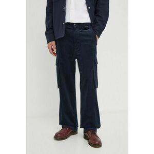 G-Star Raw pantaloni de catifea cord culoarea albastru marin, drept imagine