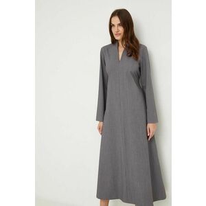 Answear Lab rochie din lana culoarea gri, maxi, oversize imagine