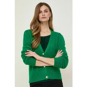 Morgan cardigan din amestec de lana culoarea verde, călduros imagine