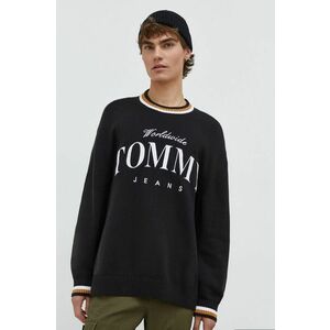 Tommy Jeans pulover de bumbac culoarea negru, light DM0DM18365 imagine