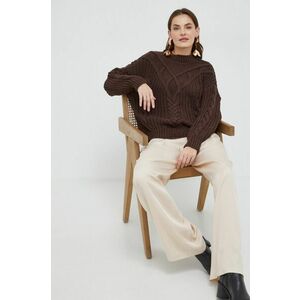 Answear Lab pulover femei, culoarea maro, călduros imagine