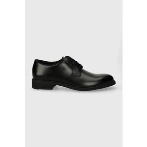 BOSS pantofi de piele Firstclass barbati, culoarea negru, 50499719 imagine