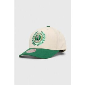 Mitchell&Ness șapcă de baseball din bumbac Boston Celtics culoarea alb, cu imprimeu imagine