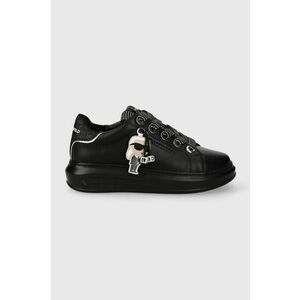 Karl Lagerfeld sneakers din piele KAPRI culoarea negru, KL62576N imagine