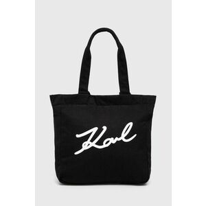 Karl Lagerfeld geanta de bumbac culoarea negru imagine