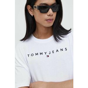 Tommy Jeans tricou din bumbac bărbați, culoarea alb, cu imprimeu DM0DM17993 imagine