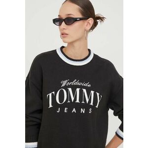 Tommy Jeans pulover de bumbac culoarea negru, light DW0DW17499 imagine
