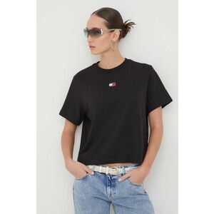 Tommy Jeans tricou femei, culoarea negru DW0DW17391 imagine