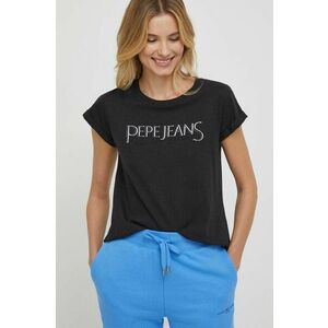 Pepe Jeans tricou din bumbac HANNON femei, culoarea negru imagine