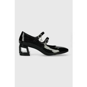 Karl Lagerfeld pantofi de piele TETRA HEEL culoarea negru, cu toc drept, KL31613 imagine