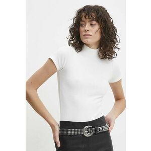 Answear Lab tricou din bumbac 2-pack femei, culoarea negru, cu turtleneck imagine