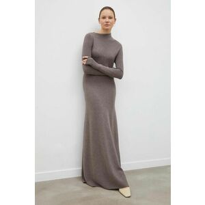 Lovechild rochie din lână culoarea gri, maxi, drept 7894157 imagine