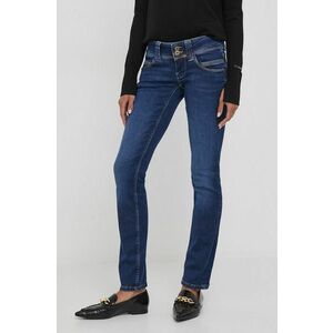 Pepe Jeans jeansi Slim femei, culoarea albastru marin imagine
