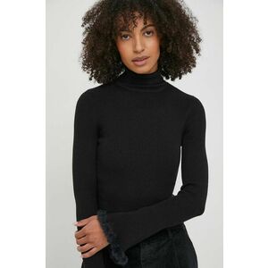 XT Studio pulover femei, culoarea negru, light, cu guler imagine