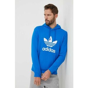 adidas Originals hanorac de bumbac Adicolor Classics Trefoil bărbați, cu glugă, cu imprimeu, IM9410 imagine