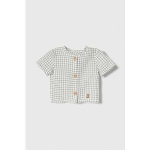 Jamiks cămașă din bumbac pentru bebeluși culoarea alb imagine