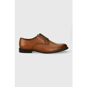 Aldo pantofi de piele HANFORDD barbati, culoarea maro imagine