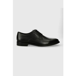 Aldo pantofi de piele HANFORDD barbati, culoarea negru imagine