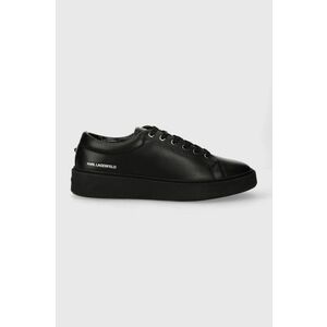 Karl Lagerfeld sneakers din piele FLINT culoarea negru, KL53320A imagine