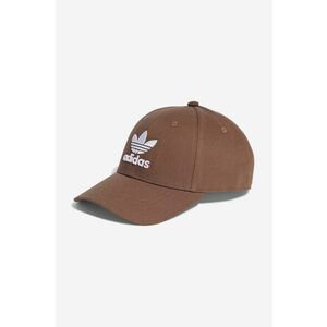 adidas Originals șapcă de baseball din bumbac culoarea maro, cu imprimeu IB9970 imagine