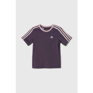 adidas tricou de bumbac pentru copii culoarea violet imagine