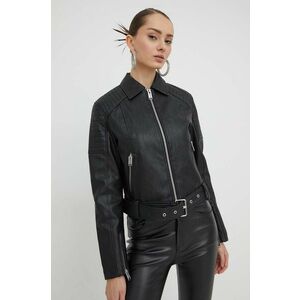Karl Lagerfeld Jeans geaca femei, culoarea negru, de tranzitie imagine