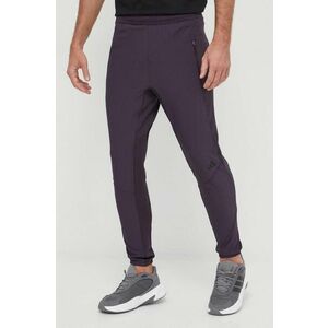 adidas Performance pantaloni de antrenament D4T culoarea violet, uni IS3796 imagine
