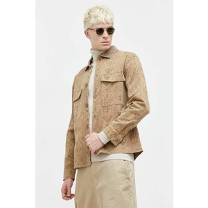 Abercrombie & Fitch jachetă culoarea bej, oversized imagine