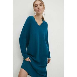 Answear Lab rochie culoarea turcoaz, mini, oversize imagine
