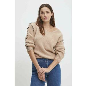 Answear Lab pulover de damă, culoarea maro imagine
