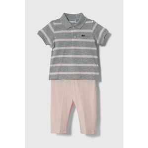 Lacoste pijamale pentru bebelusi culoarea gri, modelator imagine