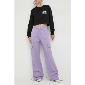 Moschino Jeans jeansi femei, culoarea violet imagine