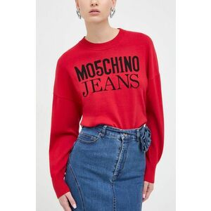 Moschino Jeans pulover de bumbac culoarea rosu, light imagine
