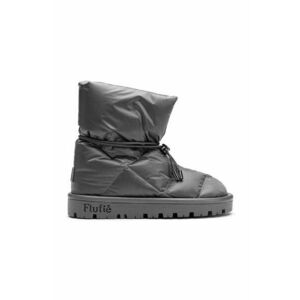 Flufie cizme de iarna Metallic culoarea gri imagine