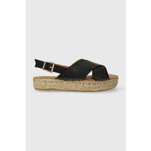 Alohas sandale de piele Crossed femei, culoarea negru, cu platforma, ESWG1.25 imagine